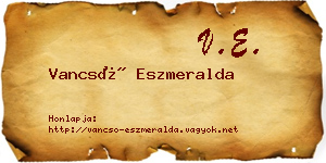 Vancsó Eszmeralda névjegykártya